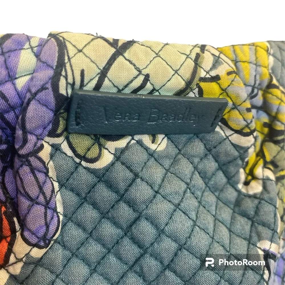 Vera Bradley Quilted Cotton Floral Crossbody Bag Green Multicolor